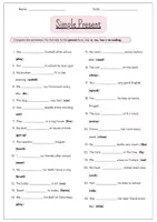 Vorschau - Arbeitsblätter - Englisch Klasse 5-6 Simple Present Merkblatt + Übungen - Seite 3