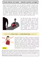 Vorschau - Arbeitsblätter - Formen von Gewalt: körperlich, psychisch und digital - Prävention - Seite 1