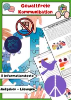 Vorschau - Arbeitsblätter - Gewaltfreie Kommunikation: Gefühle, Bedürfnisse & Konfliktlösung - Deckblatt