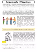 Vorschau - Arbeitsblätter - Körpersprache in Diskussionen: Kommunikation & nonverbale Signale - Seite 1
