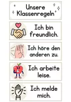 Vorschau - Poster - Soziales Lernen & Verhalten im Klassenzimmer - Klassenregeln für die Grundschule - Seite 1