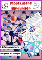 Vorschau - Arbeitsblätter - Molekulare Bindungen: Moleküle & Elektronenpaarbindung - Deckblatt
