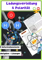 Vorschau - Arbeitsblätter - Ladungsverteilung und Polarität bei Molekülen – Elektronegativität, Dipol, Molekülstruktur - Deckblatt