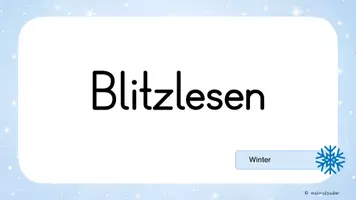 Vorschau - Präsentationen/Tafelbilder - Blitzlesen Winter – Winterwörter | Leseflüssigkeit trainieren Klasse 2/3 - Seite 1