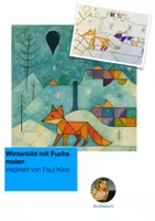 Vorschau - Stundenentwürfe - Landschaft mit Fuchs im Stil von Paul Klee Kunst Kl.3- Kl.5 - Deckblatt