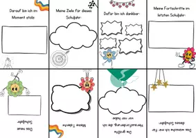 Vorschau - Arbeitsblätter - Erste Schulwoche - Faltbuch Schuljahresanfang für mehr Selbstbewusstsein - Klassenübergreifend und fächerübergreifend - Seite 1