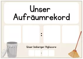 Vorschau - Poster - Motivation & Rituale im Klassenzimmer - Aufräumrekord und Stillerekord für die Grundschule - Seite 1