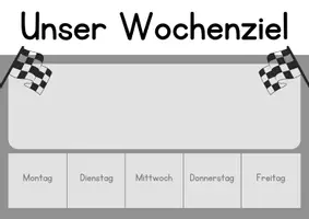 Vorschau - Poster - Motivation & Rituale im Klassenzimmer - Gemeinsames Wochenziel für die Grundschule - Seite 1