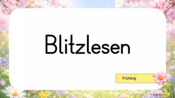 Vorschau - Präsentationen/Tafelbilder - Blitzlesen Frühling – Frühlingswörter | Leseflüssigkeit trainieren Klasse 2/3 - Seite 1