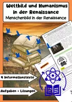 Vorschau - Arbeitsblätter - Renaissance Weltbild und Humanismus Menschenbild - Deckblatt