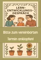 Vorschau - Poster - Lernentwicklungsgespräch Türschild - Klassenleitung, Zeugnis - Seite 2