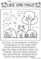 Vorschau - Arbeitsblätter - FREEBIE: Kostenloses Der Fuchs | Lese und Male - Seite 2