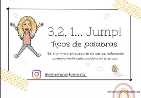 Vista previa - Juegos / Gamificación - JUEGO DE MESA: "3,2,1 ¡JUMP! Tipos de palabras" - Portada