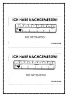 Vorschau - Mal- und Bastelvorlagen - Feriengruß "Ich habe nachgemessen. du bist großartig" - Seite 1