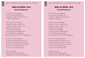 Vorschau - Stationenlernen - Christian Morgenstern "Wenn es Winter wird" Lerntheke - Seite 3