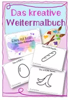 Vorschau - Mal- und Bastelvorlagen - Das kreative Weitermalbuch - Deckblatt