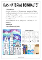 Vorschau - Mal- und Bastelvorlagen - Winterstadt: Aquarelltechnik mit Deckfarbenkasten & Salz - Seite 1