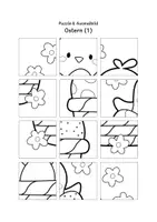 Vorschau - Arbeitsblätter - 3x Puzzles & Ausmalbilder: Ostern (Schneideübung) - Seite 2