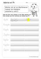 Vorschau - Arbeitsblätter - Wörter mit Pf - Rechtschreibtraining - schwierige Buchstabenverbindungen - Material ab Klasse 2 - Seite 3