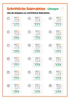 Vorschau - Arbeitsblätter - Arbeitsblätter Schriftliche Subtraktion 3 Niveaus - Seite 3