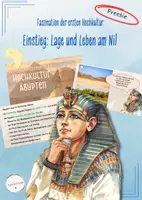 Vorschau - Stundenentwürfe - Freebie: Einstieg Hochkultur Ägypten - Lage der Hochkultur (Geschichte, Klasse 5/6) - Deckblatt