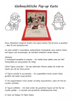 Vorschau - Mal- und Bastelvorlagen - Pop up Karte Weihnachten - 3D Weihnachtskarte - Seite 1