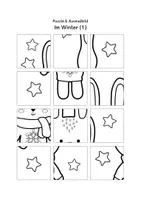 Vorschau - Mal- und Bastelvorlagen - 3x Puzzles & Ausmalbilder: Im Winter (Schneideübung) - Seite 2