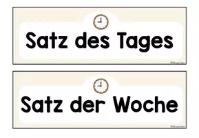 Vorschau - Stundenentwürfe - Satz des Tages / der Woche (Tafelmaterial) - Seite 1