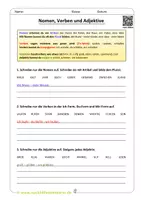 Vorschau - Arbeitsblätter - Wortarten wiederholen Klasse 5/6 - Nomen, Verben, Adjektive, Pronomen, Präpositionen - Seite 1