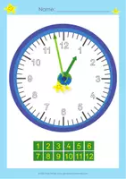 Vorschau - Arbeitsblätter - Die Uhr – Zahlen schreiben 1-12 und 1-24 - Seite 2