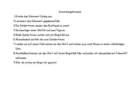Vorschau - Spiele - DaZ / DaF / Deutsch Grundschule - Sprechen - Schule - Würfelspiel Bingo - Seite 2