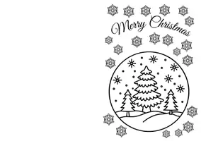 anteprima - Clipart / Immagini originali - Biglietto Natale (verticale da colorare) - Pagina di copertina