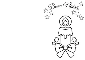 anteprima - Clipart / Immagini originali - Biglietto Natale (verticale da colorare) - Pagina 3