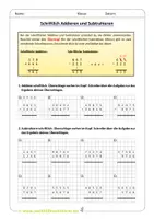 Vorschau - Arbeitsblätter - Schriftlich Rechnen Klasse 5 und 6 - Übungen - Seite 1