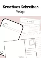 Vorschau - Arbeitsblätter - KREATIVES SCHREIBEN - Arbeitsblatt Vorlage - Deckblatt