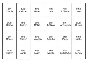 Vorschau - Spiele - Kleidung im Singular und Plural | Spiel | Lotto | DaF DaZ - Seite 3