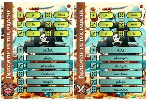 Aperçu - Apprentissages en autonomie - Futur proche : Lance les dés + 2 plateaux de jeu - Page 2