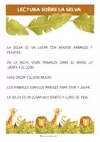 Vista previa - Hojas de trabajo - AVENTURAS EN LA SELVA: LEO, ESCRIBO Y CALCULO - página 1
