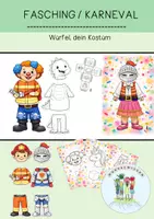 Vorschau - Arbeitsblätter - Materialpaket Fasching / Karneval/ Fasnacht - Deckblatt
