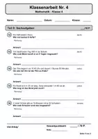Vorschau - Stundenentwürfe - 🏆 Klassenarbeit Nr. 4 – Mathematik Klasse 4 1 - Seite 3
