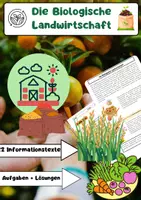 Vorschau - Arbeitsblätter - Biologische Landwirtschaft: Ökologischer Landbau & Merkmale - Deckblatt