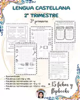 Vista previa - Refuerzo / NEE / Materiales de apoyo - Fichas de Lengua Castellana 2º trimestre - Portada