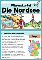Vorschau - Arbeitsblätter - Die Nordsee - Wissenskartei und Arbeitsheft - Seite 1