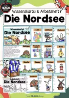 Vorschau - Arbeitsblätter - Die Nordsee - Wissenskartei und Arbeitsheft - Deckblatt
