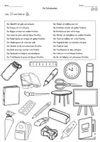 Vorschau - Arbeitsblätter - DaZ / DaF / Deutsch Grundschule - Lesen - Schule - Arbeitsblatt lesen und malen - Seite 2
