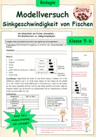 Vorschau - Arbeitsblätter - Homeschooling - Modellversuch: Sinkgeschwindigkeit & Körperform von Fischen - Deckblatt