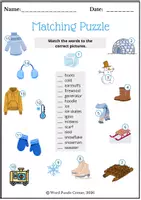 Vorschau - Spiele - Winter: Vocabulary Puzzles for English Learners - Seite 3