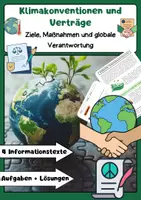 Vorschau - Arbeitsblätter - Klimakonventionen und Verträge: Globaler & Klimaschutz - Deckblatt