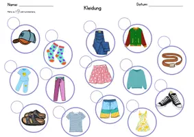 Vorschau - Arbeitsblätter - DaZ / DaF Grundschule - Hören - Kleidung - Arbeitsblatt - Seite 1