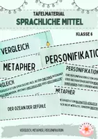 Vorschau - Poster - Tafelmaterial Sprachliche Mittel (Vergleich, Personifikation, Metapher) - Deckblatt